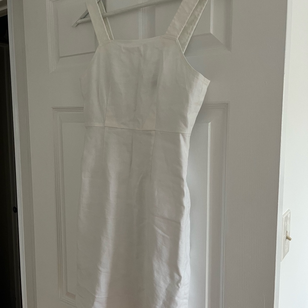 J. Crew White Mini Linen Dress